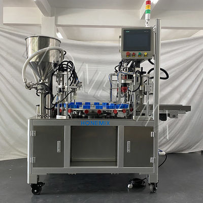 Otomatis Dua Kepala Toner Rotary Servo Cairan Krim Penuh Capping Mesin