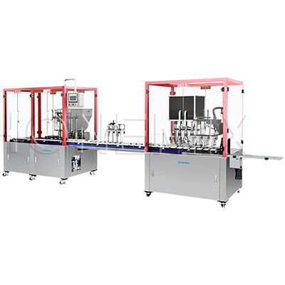Custom Four Nozzle Cream Filling Machine Liquid Cycle Filling Line Mesin Pengisi Cream dengan 4 nozel