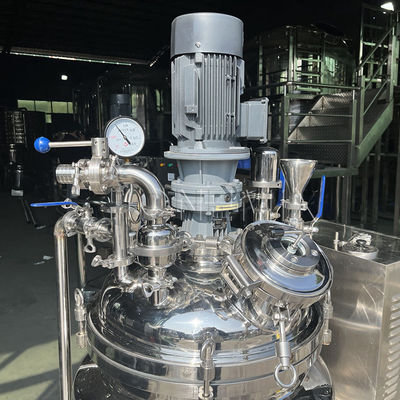 380V Mesin Emulsifying Vacuum Mixer Tank Homogenizing Tipe tetap