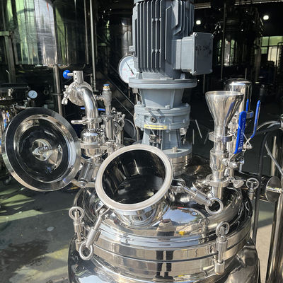 380V Mesin Emulsifying Vacuum Mixer Tank Homogenizing Tipe tetap