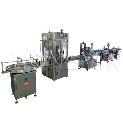 Mesin Penuh Vaseline Cream Dipanaskan Dua Nozzle Capping Sealing Label Line