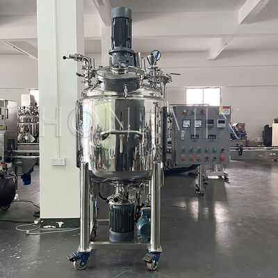300L High Shear Vacuum Emulsifying Mixer Movable Untuk Ointment Ketel