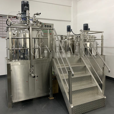 Vacuum Hair Color Mixer Mesin Homogenizing Emulsifying Hair Dye Mixer