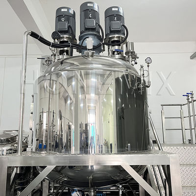 Mesin Emulsifikasi vakum tetap 1000L Mesin pembuatan pasta gigi 5.5KW