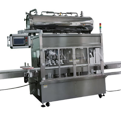 Mesin Penuh Krim Empat Kepala Pelacakan Servo Piston Capping Machine