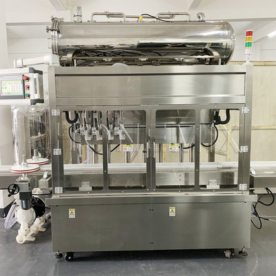 Mesin Penuh Krim Empat Kepala Pelacakan Servo Piston Capping Machine