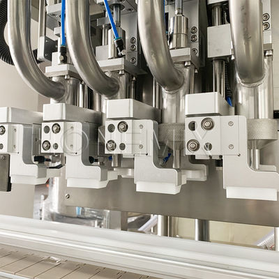 Mesin Penuh Krim Empat Kepala Pelacakan Servo Piston Capping Machine