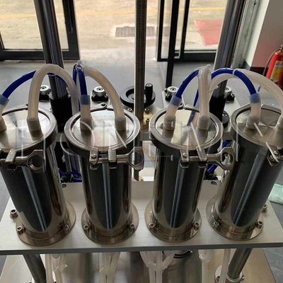 Peralatan pembuatan minyak wangi cair Mesin pengisi minyak wangi otomatis empat kepala