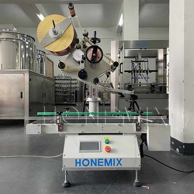 Desktop Flat Bottle Labeling Machine listrik Aplikasi Label Kotak Otomatis