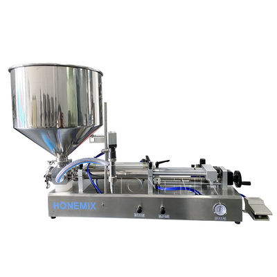 Mesin Penuh Gel Sanitizer Horisontal Satu Nozzle Mesin Penuh Semi Otomatis