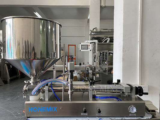 Mesin Penuh Gel Sanitizer Horisontal Satu Nozzle Mesin Penuh Semi Otomatis
