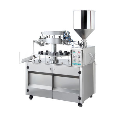 Akurasi Kosmetik Tube Filler Manual Aluminium Tube Pengisian Dan Mesin Sealing