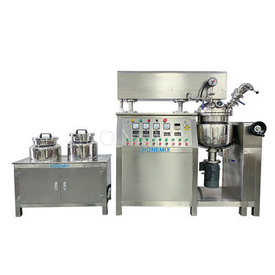 Laboratorium tipe vakum Emulsifying Mixer Mesin stainless steel Untuk kosmetik krim