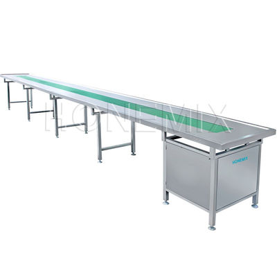 Industrial Ancillary Equipment Line PU Belt Conveyor 0.4KW Disesuaikan