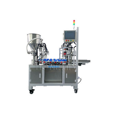 Otomatis Dua Kepala Toner Rotary Servo Cairan Krim Penuh Capping Mesin