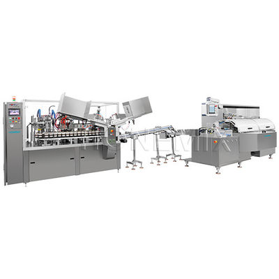 Otomatis Kecepatan Tinggi Dua Kepala tabung mengisi Sealing Carton Packing Machine