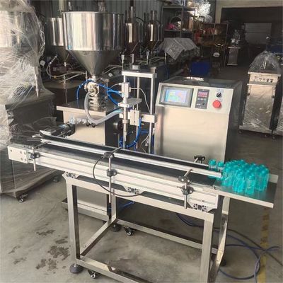 Mesin Penuh Botol Shampoo Semi Otomatis Vertikal Dengan Conveyor