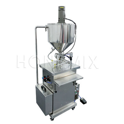 Peralatan pengisi lilin kosmetik botol krim mesin pengisi panas dengan mixer