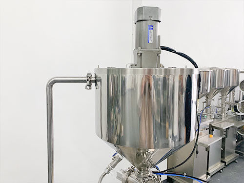 Peralatan pengisi lilin kosmetik botol krim mesin pengisi panas dengan mixer