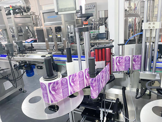 Otomatis Body Lotion Cream Filling Line Cap Memperset Mesin Screwing