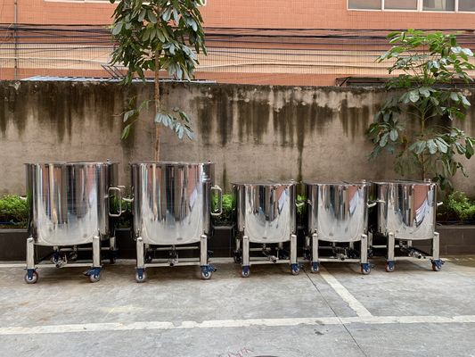 Sanitasi RO Tangki Pembuatan Air Tangki penyimpanan tutup setengah terbuka stainless steel